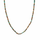 Mikia Men's Heishi Beads Necklace in Turquoise Mix