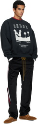 Rhude Black 'Thousand Palms' Crewneck Sweatshirt