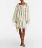Blumarine Embroidered lace-trimmed blouse