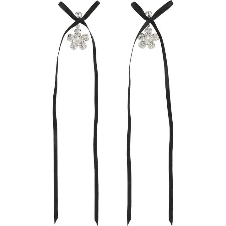 Photo: Simone Rocha Mini Daisy Drop Bow Earrings
