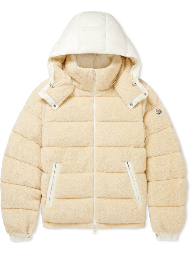 Photo: Moncler - Michon Quilted Sherpa and Nylon Down Jacket - Neutrals