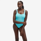 Hunza G Women's Square Neck Swimsuit in Aqua 
