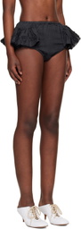 Dries Van Noten Black Ruffled Briefs