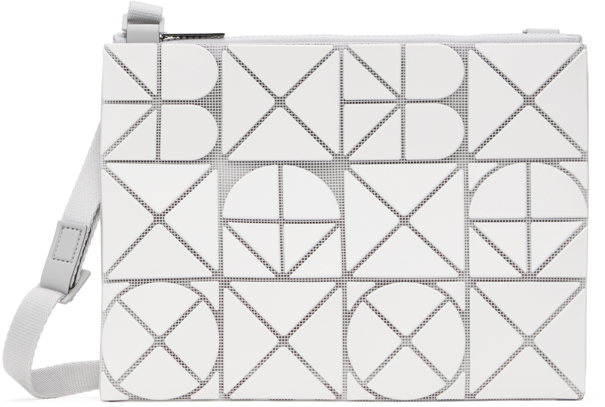 BAO BAO ISSEY MIYAKE White Font Crossbody Bag