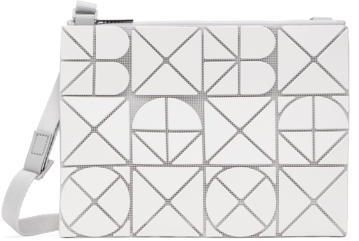 Photo: BAO BAO ISSEY MIYAKE White Font Crossbody Bag
