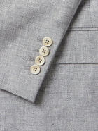 Brunello Cucinelli - Linen, Wool and Silk-Blend Twill Blazer - Gray
