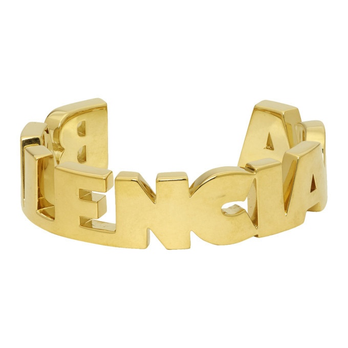 Photo: Balenciaga Gold Typo Bracelet
