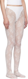 Valentino Off-White Rebrodé Lace Tights