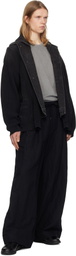 Juun.J Black Denim Trucker Detachable Cardigan