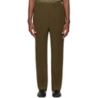 HOMME PLISSÉ ISSEY MIYAKE Khaki Tuxedo Pleats Trousers