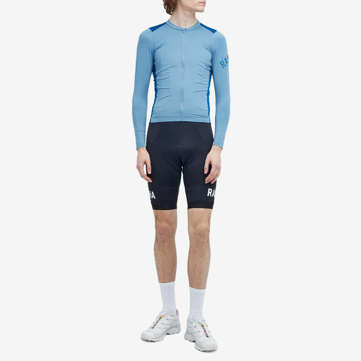 Rapha Men's Pro Team Long Sleeve Jersey in Dusted Blue/Jewelled Blue