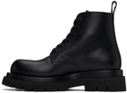 Bottega Veneta Black Lug Lace-Up Boots