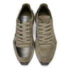 Rick Owens Grey and Silver New Vintage Runner Sneakers