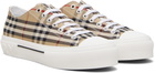 Burberry Beige Check Sneakers