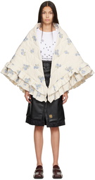 Martine Rose Off-White Double Frill Scarf