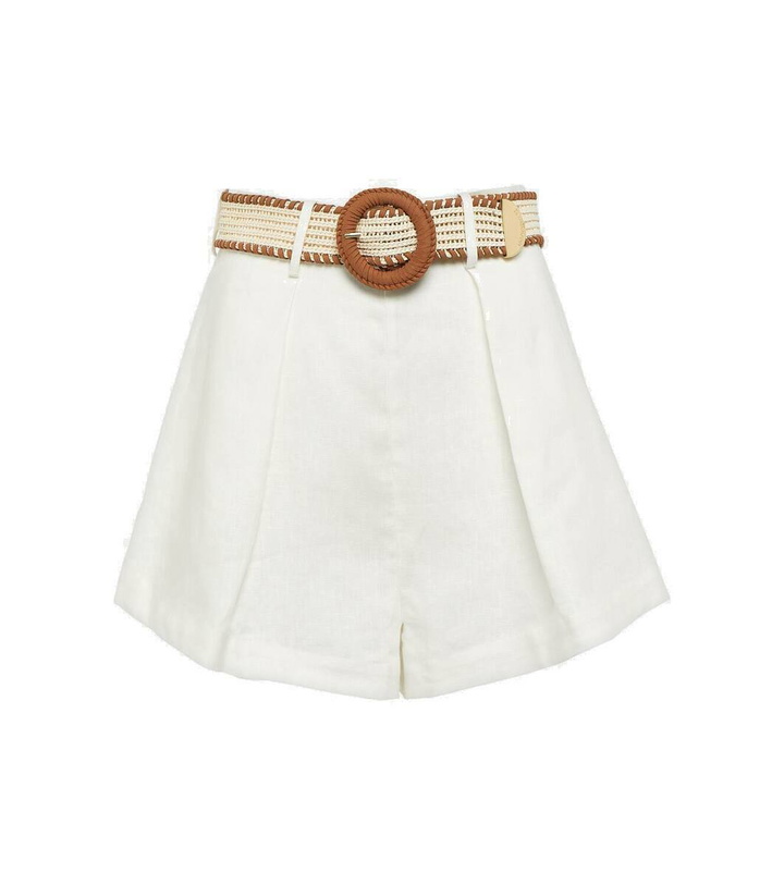 Photo: Zimmermann Halliday high-rise linen shorts