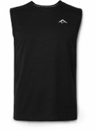 Nike Running - Solar Chase Logo-Print Mesh-Panelled Dri-FIT Tank Top - Black