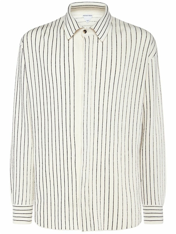 Photo: BOTTEGA VENETA - Pinstripe Knitted Linen Shirt