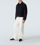 Kiton Suede-trimmed sneakers