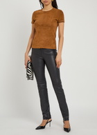 Stouls Newton Slim leg Leather Trousers Dark Grey