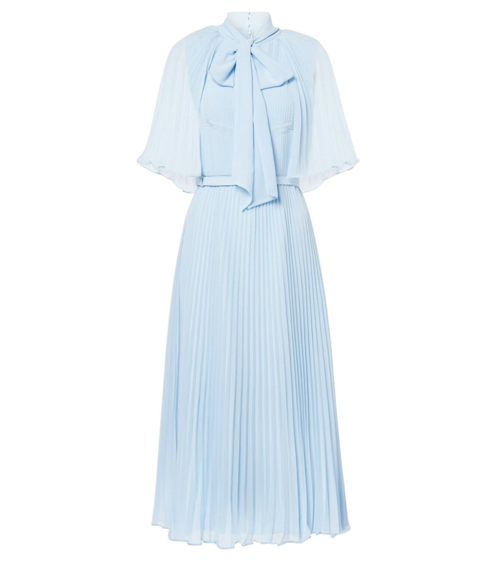 Photo: Self-Portrait Caped chiffon midi dress