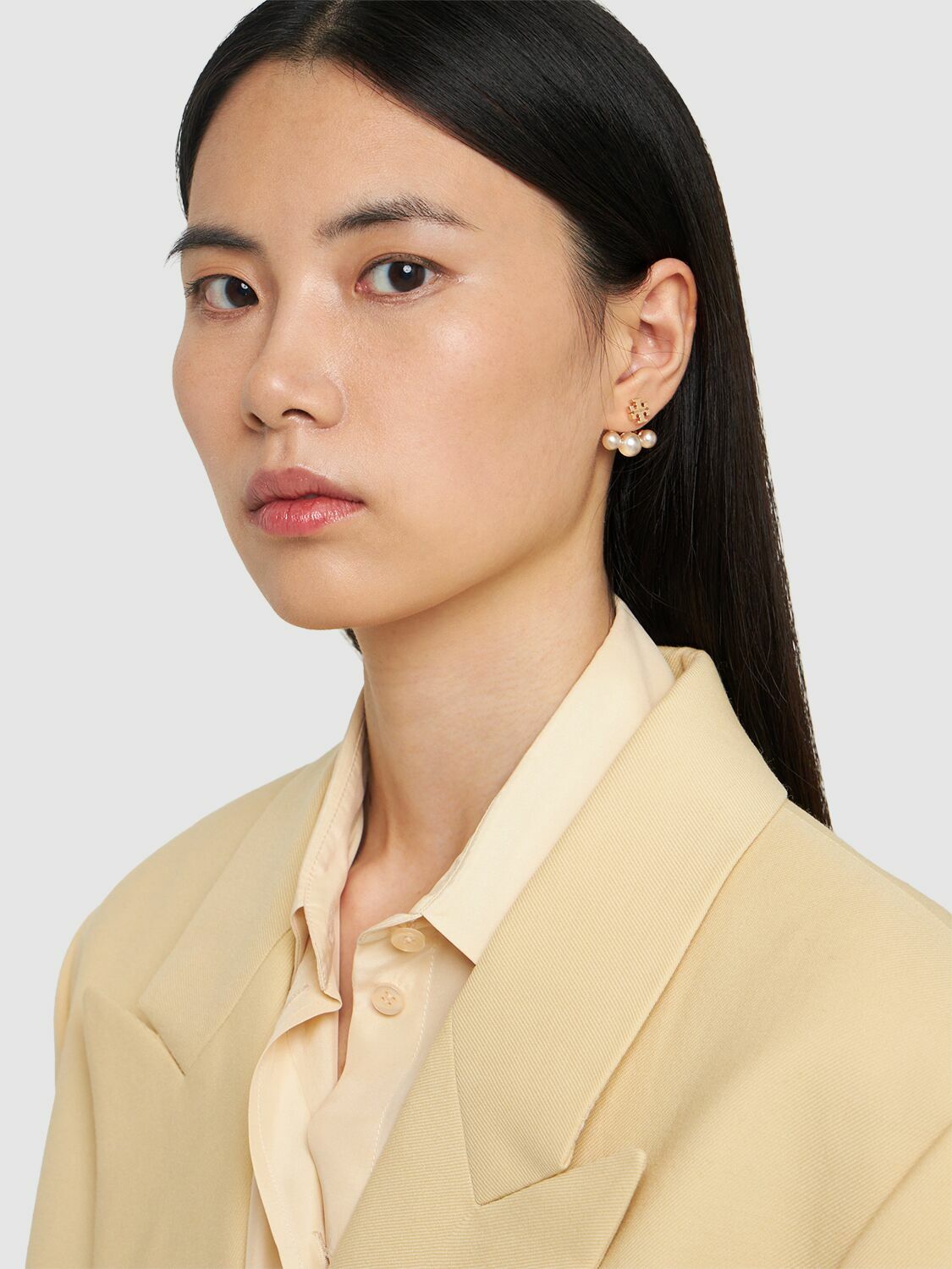 TORY BURCH Kira Faux Pearl Front-back Earrings Tory Burch