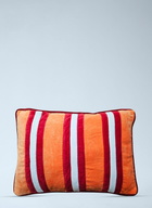 Les-Ottomans Striped Velvet Cushion