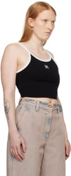 Palm Angels Black Cropped Tank Top