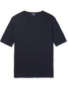 WILLIAM LOCKIE - Merino Wool T-Shirt - Blue