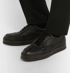 Bottega Veneta - Intrecciato Leather Sneakers - Men - Black