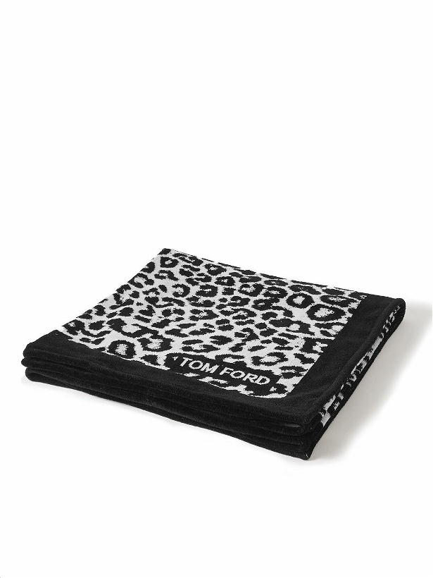Photo: TOM FORD - Leopard-Print Cotton-Terry Jacquard Beach Towel