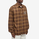 Palm Angels Men's Monogram Long Sleeve Shirt in Off Whtie