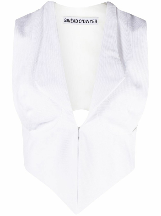 Photo: Sinead O'Dwyer White Organic Cotton Waistcoat