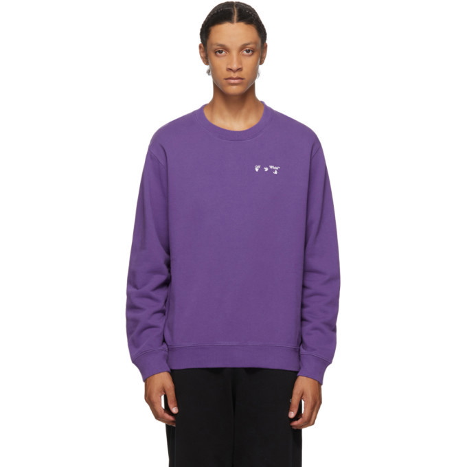 Photo: Off-White Purple Logo Regular Sweatshirt