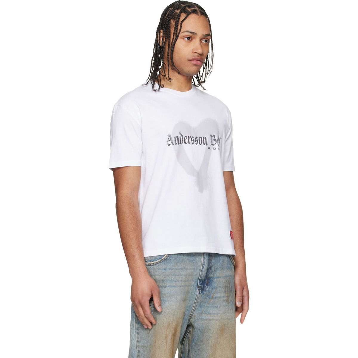 Andersson Bell White Essential Heart T-shirt