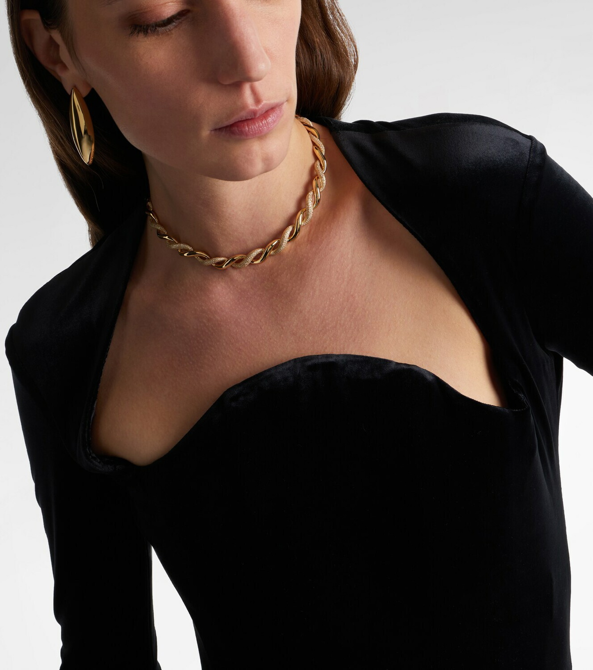 Shay Jewelry 18kt gold (750/1000) necklace with diamonds