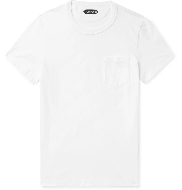 Photo: TOM FORD - Cotton-Jersey T-Shirt - White