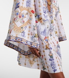 Camilla Cutout printed linen kaftan