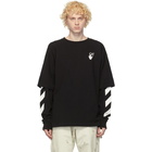 Off-White Black Cut Here Long Sleeve T-Shirt