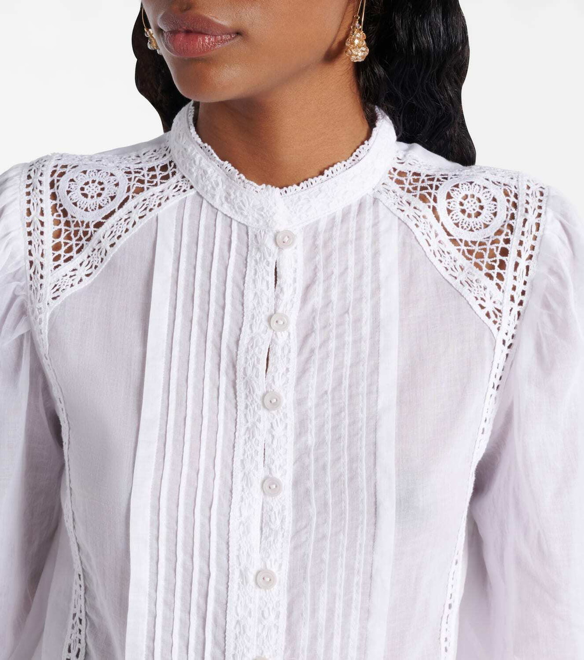 Marant Etoile Greicy open-knit cotton blouse
