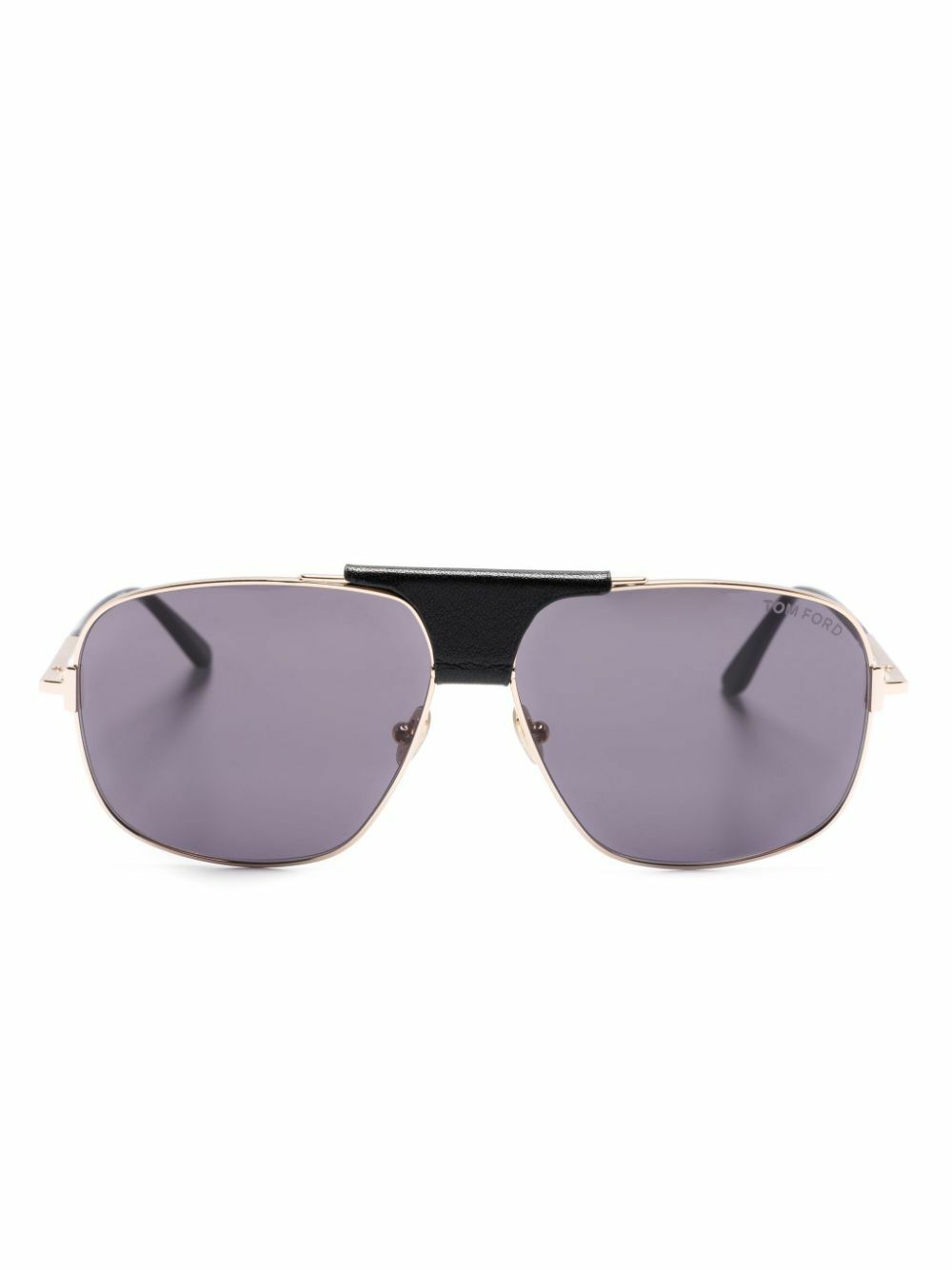 TOM FORD Eyewear Grey Tex Pilot Frame Sunglasses