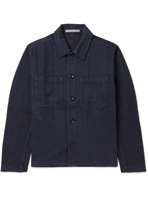 Photo: Norse Projects - Tyge Garment-Dyed Organic Cotton-Twill Chore Jacket - Blue