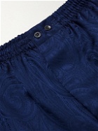 Zimmerli - Silk-Jacquard Boxer Shorts - Blue