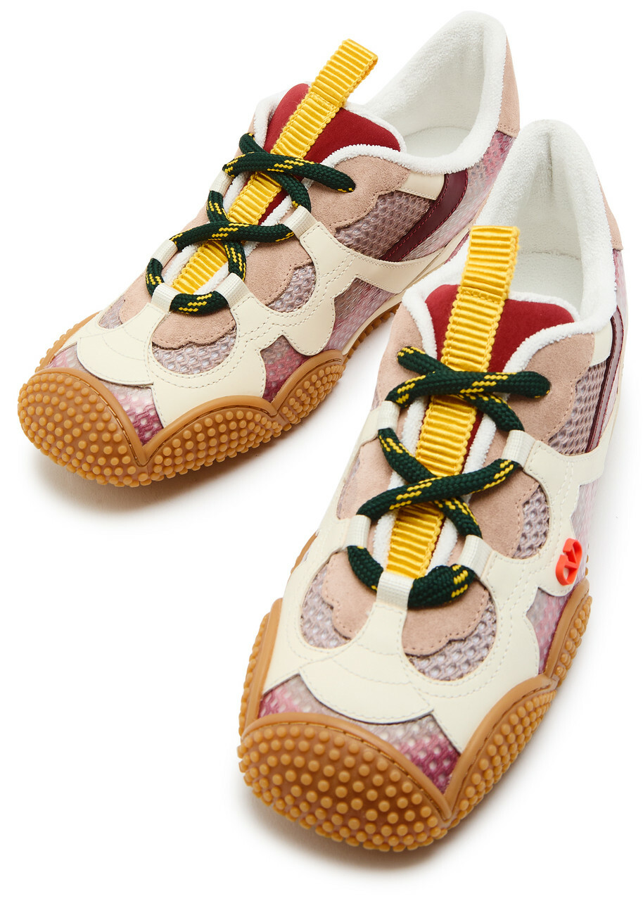 Valentino Garavani Amphibia Panelled Mesh Sneakers Pink