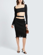 Andreādamo Womens Midi skirt in Black