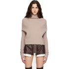 Rick Owens Pink Tower LS Crater Sweater