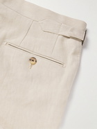 Thom Sweeney - Tapered Pleated Linen Trousers - Neutrals