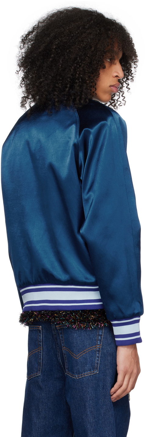 BLUEMARBLE Blue Varsity Reversible Bomber Jacket
