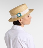 Roger Vivier Très Vivier straw boater hat
