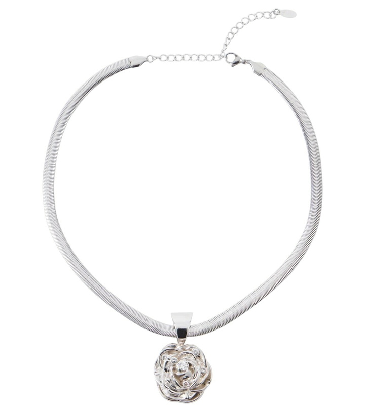 Photo: Magda Butrym Floral crystal-embellished pendant necklace